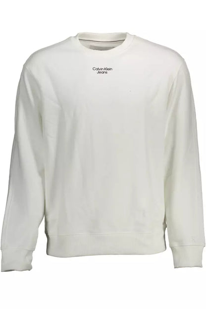 Suéter elegante de algodón blanco de Calvin Klein para hombre