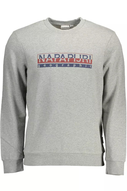 Sudadera Napapijri Chic de algodón gris con estampado de logotipo