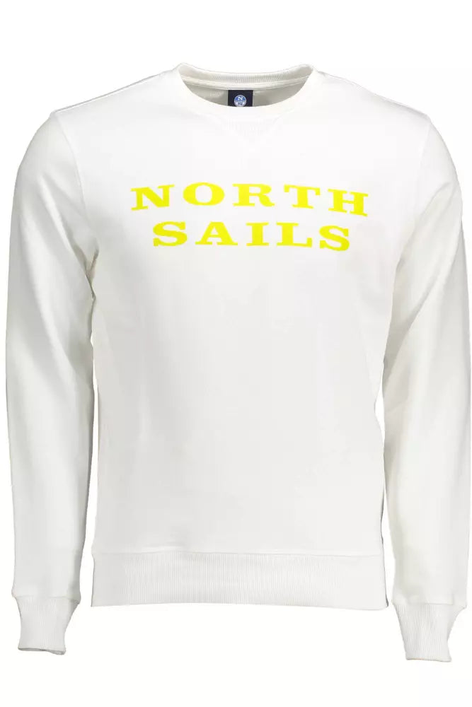 Suéter de cuello redondo de algodón blanco exclusivo de North Sails