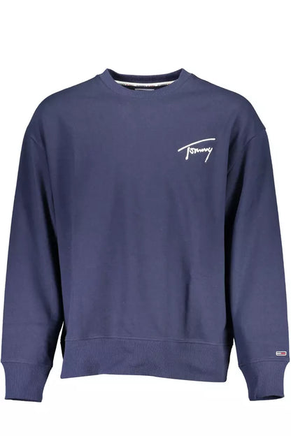 Sudadera azul bordada elegante de Tommy Hilfiger