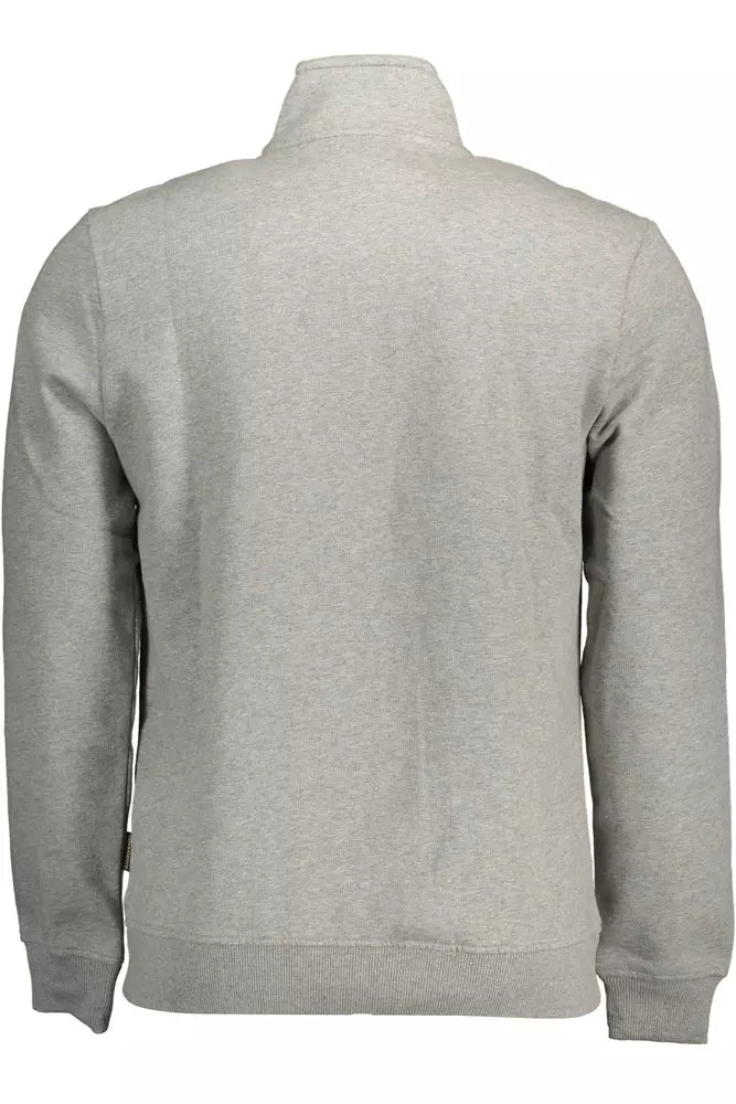 Sudadera con cremallera y bordados en gris chic de Napapijri