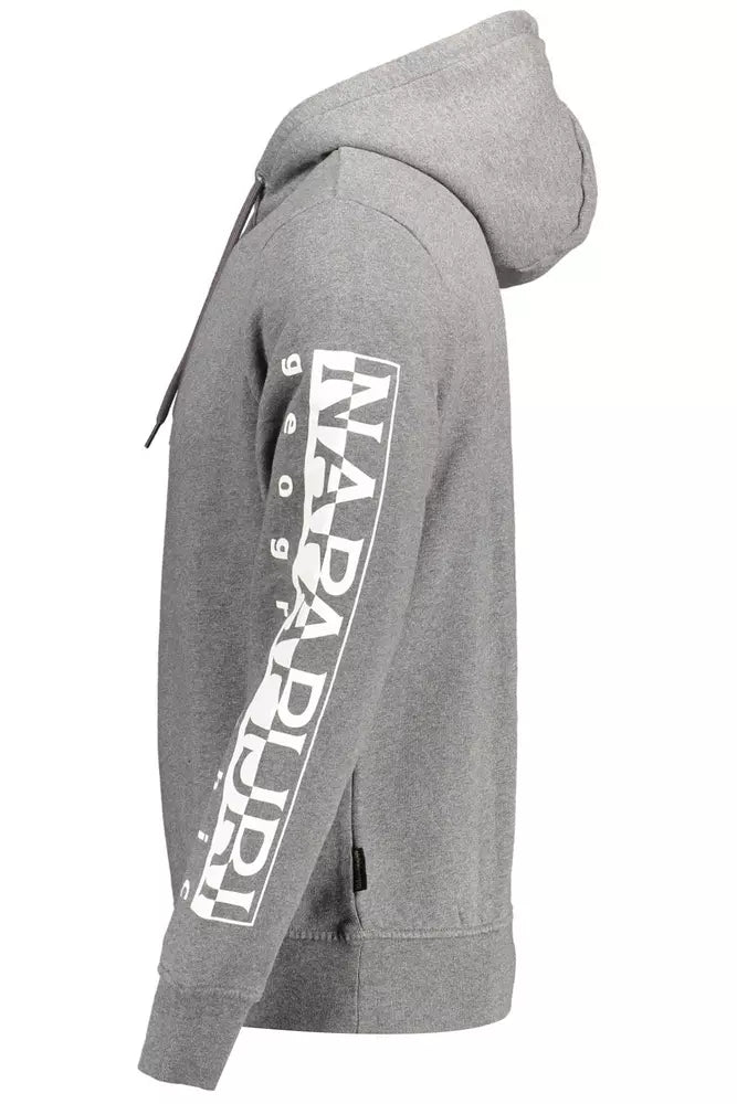 Sudadera con capucha de mezcla de algodón gris Napapijri Chic
