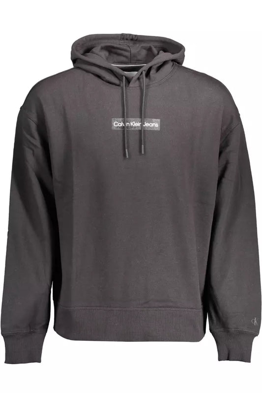 Sudadera con capucha de algodón negra Elevated de Calvin Klein