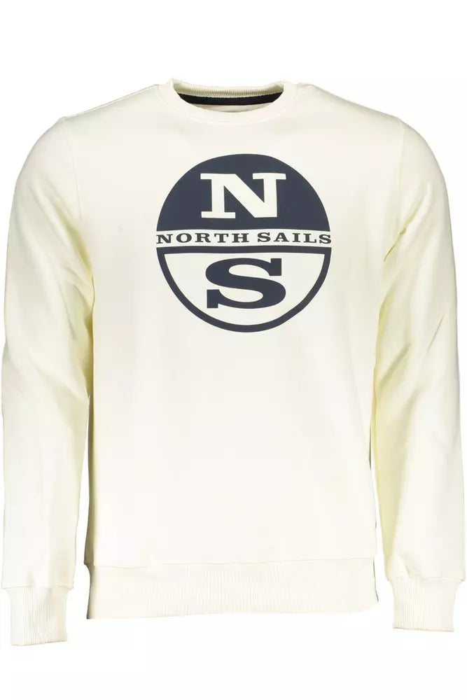 Sudadera elegante de cuello redondo blanca de North Sails