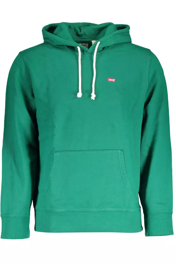 Sudadera con capucha de algodón verde de Levi's con logotipo