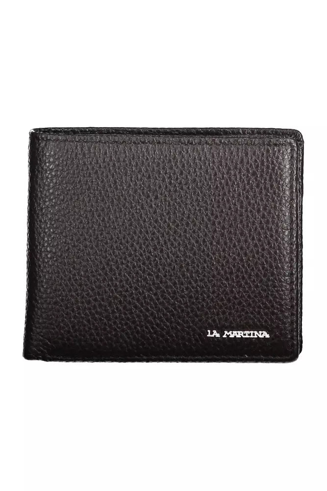 Elegante cartera plegable de cuero con monedero