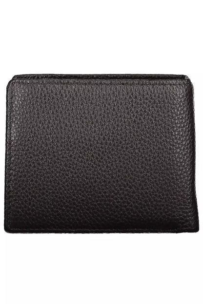 Elegante cartera plegable de cuero con monedero