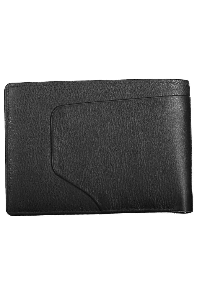Cartera elegante de piel negra con bloqueador RFID de Piquadro