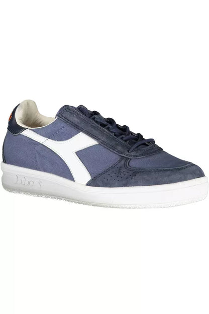 Zapatillas deportivas de lujo con cordones y contraste en color azul de Diadora