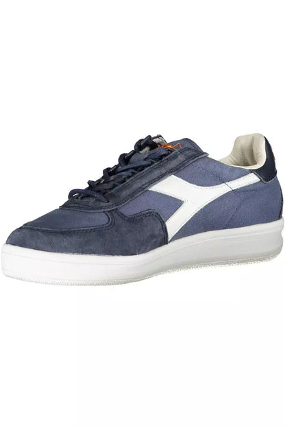 Zapatillas deportivas de lujo con cordones y contraste en color azul de Diadora