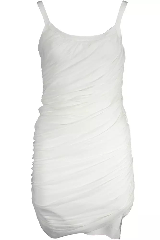 Vestido elegante blanco sin mangas con detalle de cremallera de Marciano by Guess