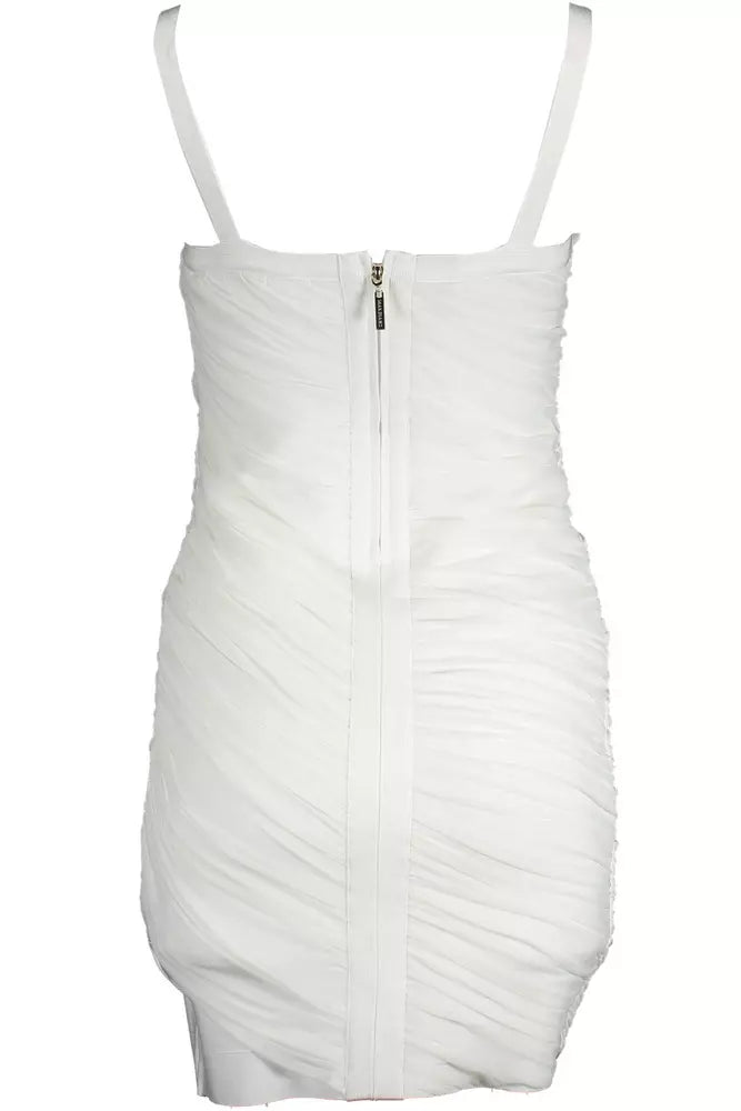 Vestido elegante blanco sin mangas con detalle de cremallera de Marciano by Guess