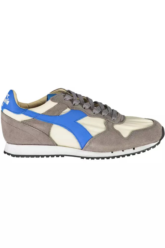 Zapatillas Diadora Chic de piel gris combinada