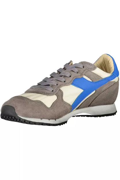 Zapatillas Diadora Chic de piel gris combinada