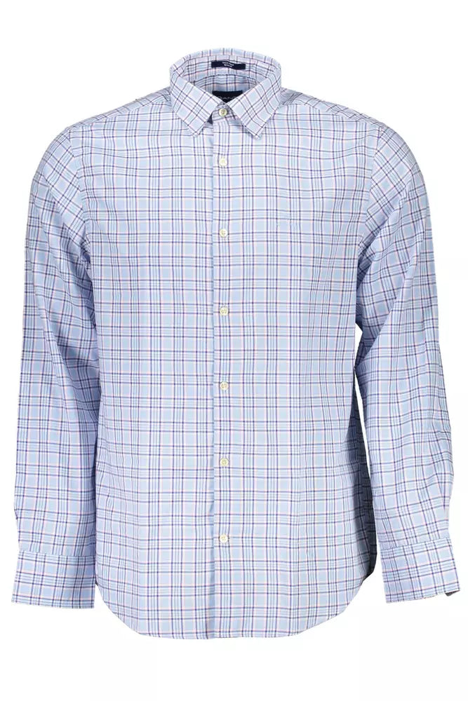 Camisa elegante de manga larga azul claro de Gant