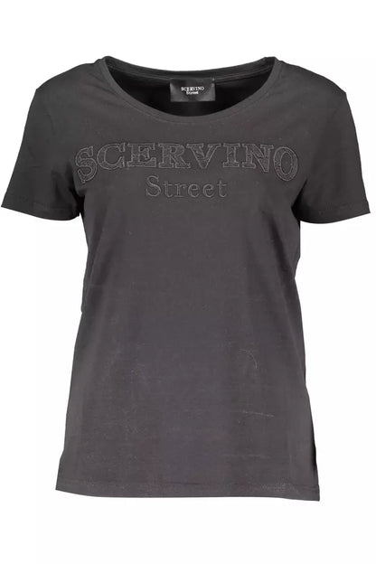 Camiseta Scervino Street Chic con logotipo bordado y detalles en contraste