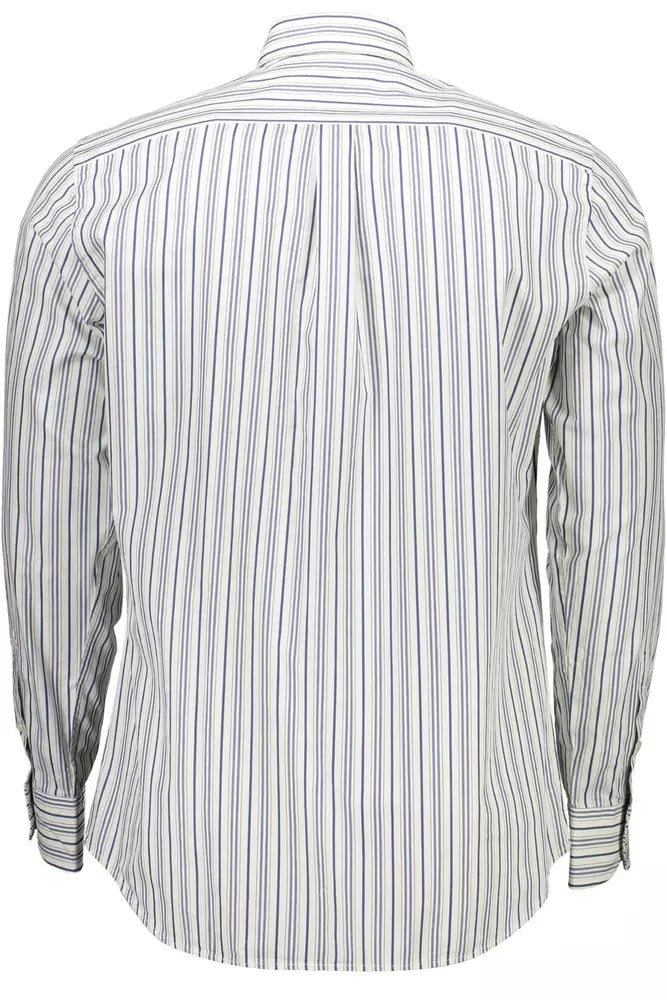 Camisa elegante de algodón blanca con detalle de logotipo de Harmont &amp; Blaine