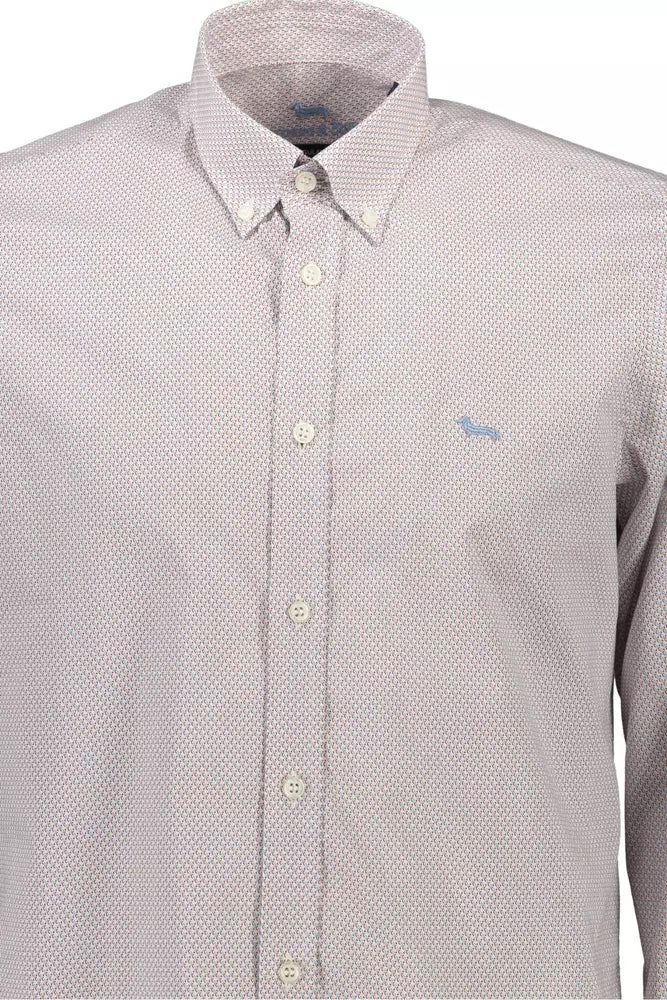 Camisa elegante de manga larga de algodón blanco de Harmont &amp; Blaine