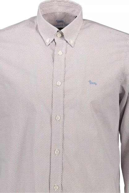 Camisa elegante de manga larga de algodón blanco de Harmont &amp; Blaine