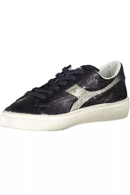 Zapatillas elegantes negras con cordones y detalles en contraste de Diadora