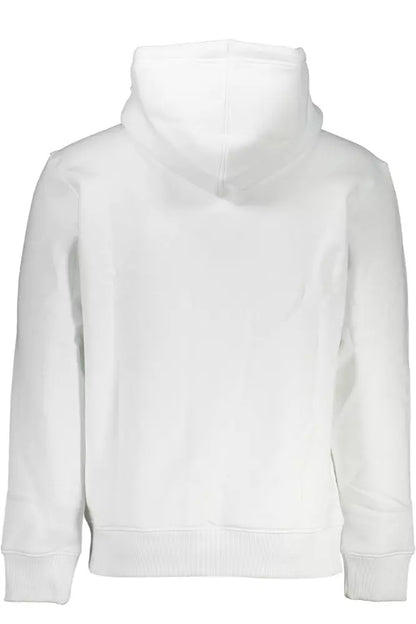 Sudadera con capucha blanca elegante de Calvin Klein con bordado del logotipo