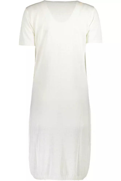 Vestido corto blanco bordado elegante de Cavalli Class