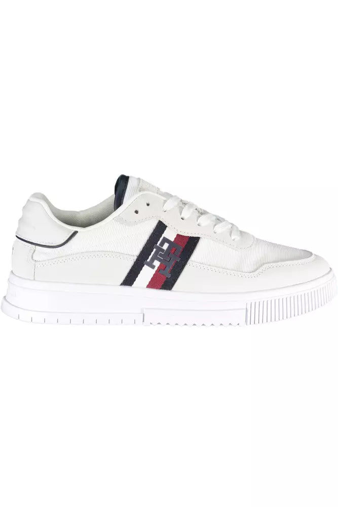 Tommy Hilfiger White Polyester Men Sneaker