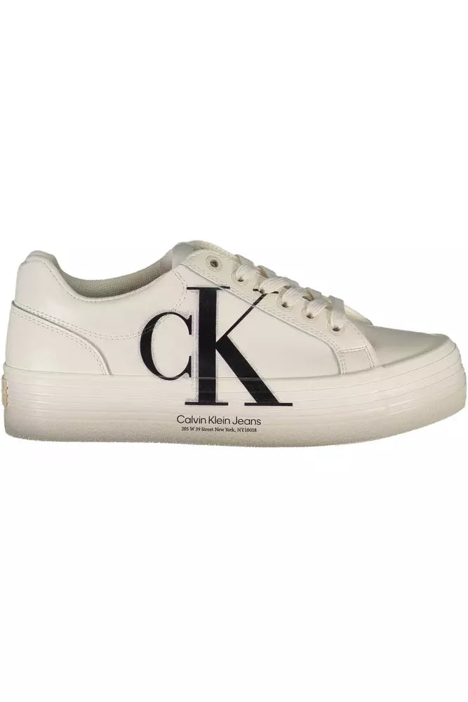 Zapatillas blancas con detalles en contraste Eco-Chic de Calvin Klein