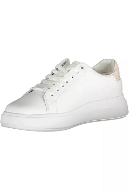 Zapatillas blancas con cordones y detalle de logotipo de Calvin Klein Chic