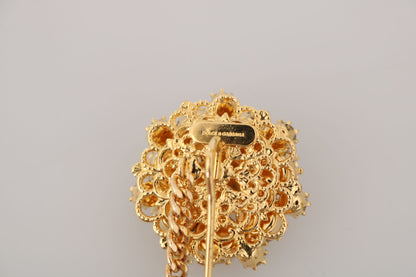 Broche dorado adornado con cristales de Dolce &amp; Gabbana