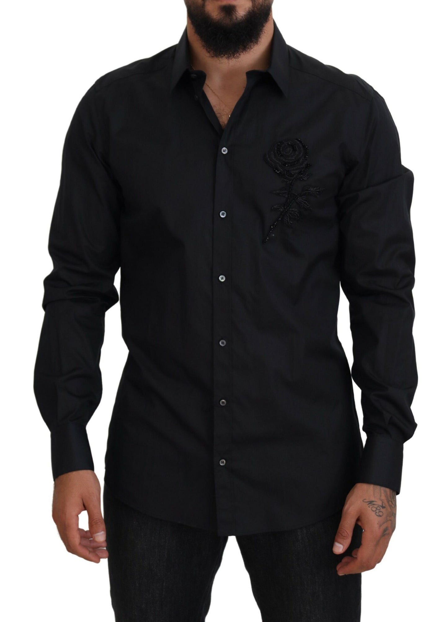 Camisa de vestir formal elegante y ajustada de Dolce &amp; Gabbana