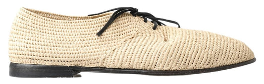 Zapatos Derby con cordones para hombre, estilo casual, elegantes, en beige, de Dolce & Gabbana