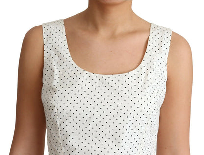 Vestido elegante sin mangas con lunares y corte en A de Dolce &amp; Gabbana