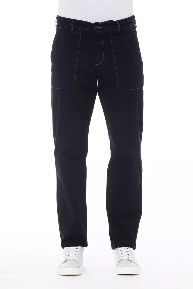 Pantalón de algodón azul Alpha Studio para hombre