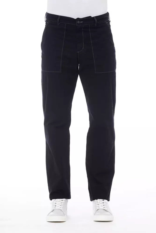 Pantalón de algodón azul Alpha Studio para hombre