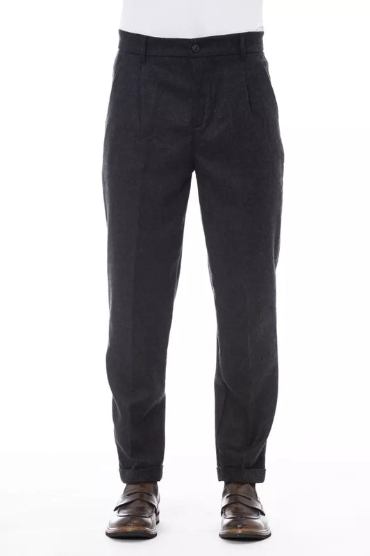 Pantalón de lana gris Alpha Studio para hombre