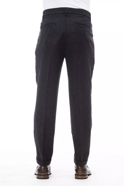 Pantalón de lana gris Alpha Studio para hombre