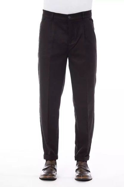 Pantalón de lana marrón Alpha Studio para hombre