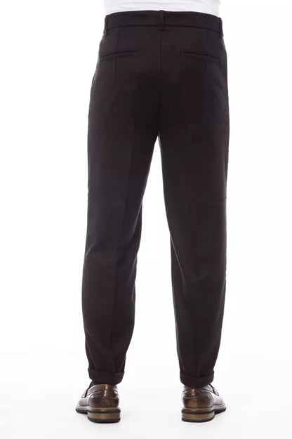 Pantalón de lana marrón Alpha Studio para hombre