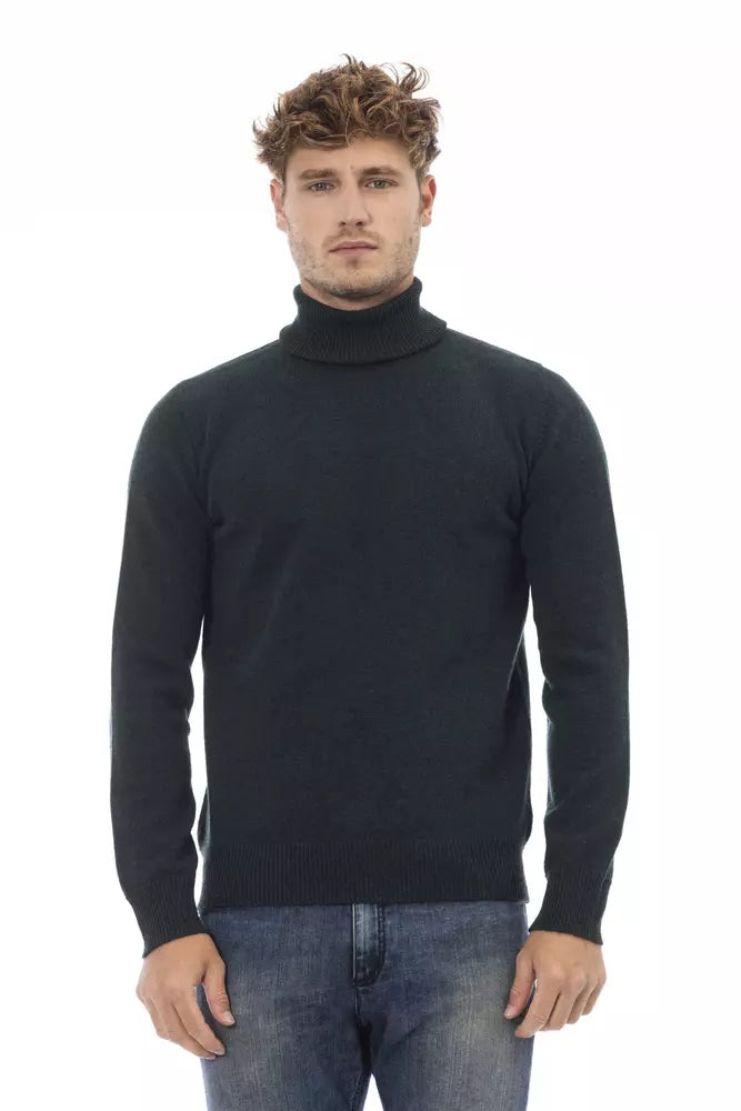 Suéter de lana verde Alpha Studio para hombre