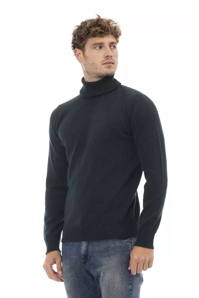 Suéter de lana verde Alpha Studio para hombre
