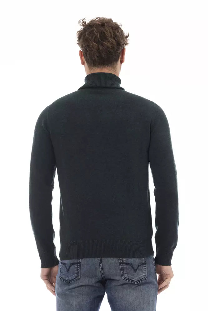 Suéter de lana verde Alpha Studio para hombre