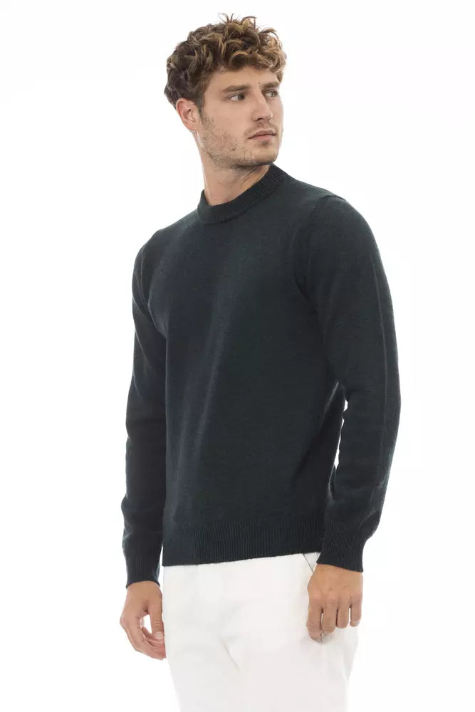Suéter de lana verde Alpha Studio para hombre