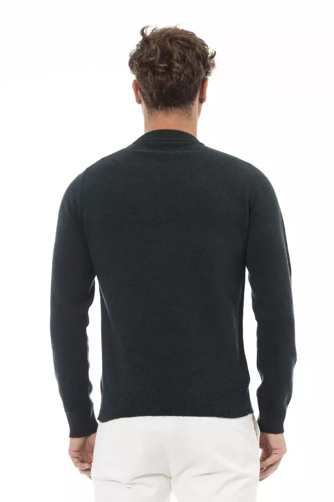 Suéter de lana verde Alpha Studio para hombre