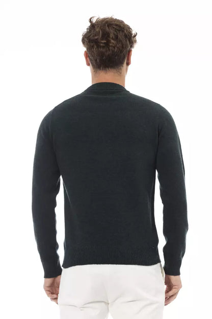 Suéter de lana verde Alpha Studio para hombre