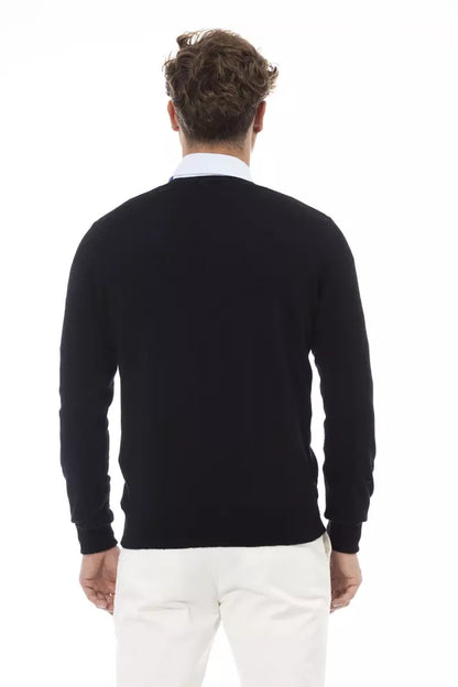Suéter de lana negro Alpha Studio para hombre