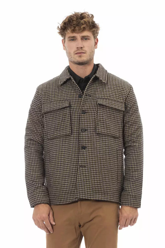 Blazer de lana marrón para hombre de Alpha Studio