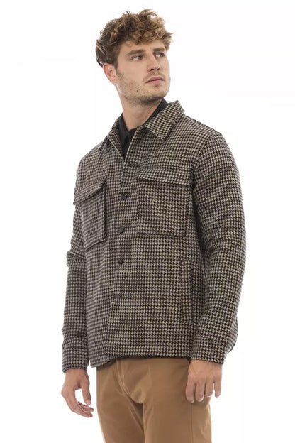 Blazer de lana marrón para hombre de Alpha Studio