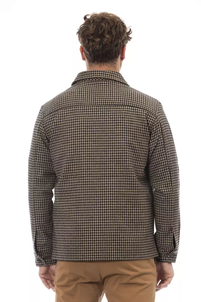Blazer de lana marrón para hombre de Alpha Studio