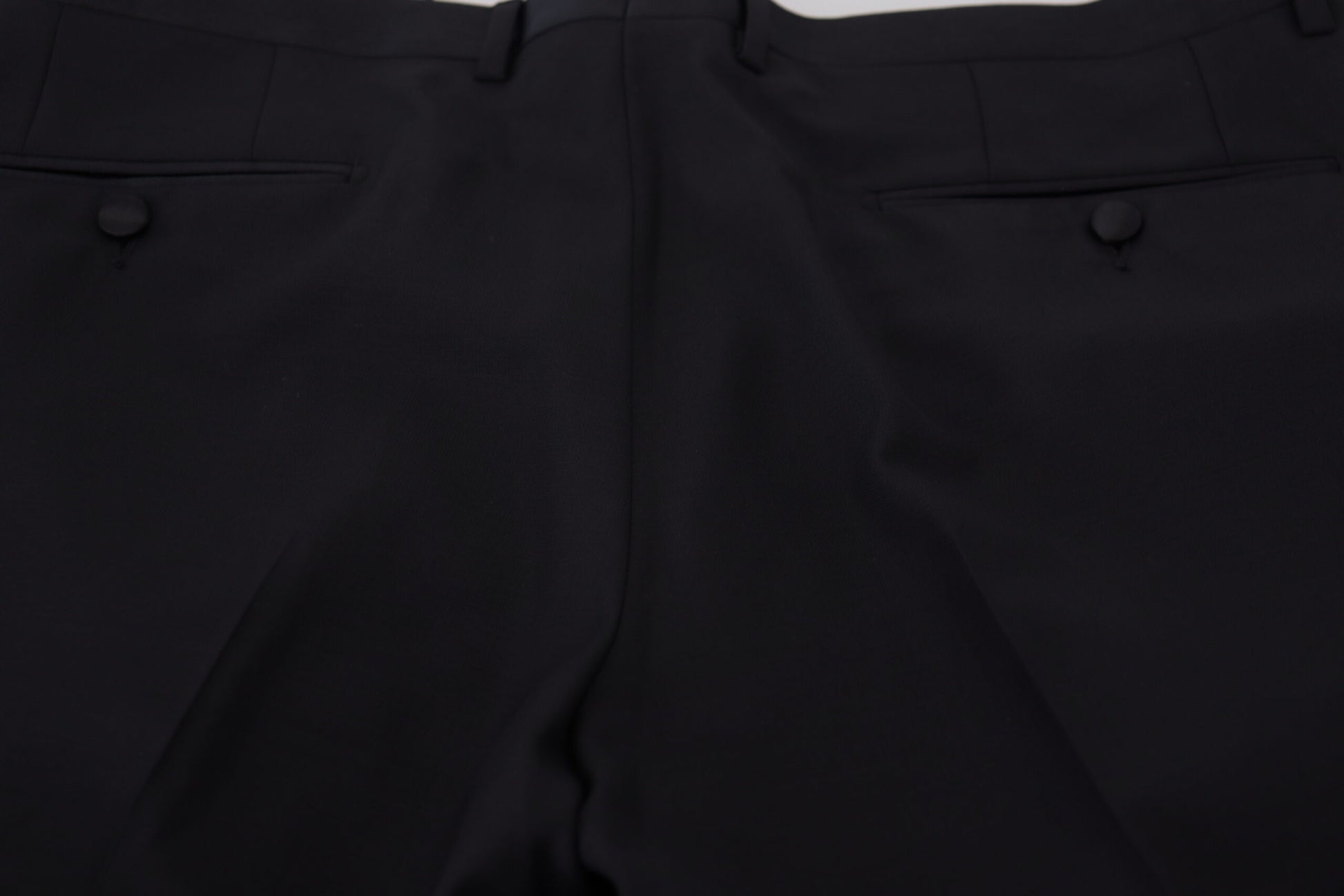 Pantalones de vestir negros elegantes de corte entallado de Dolce &amp; Gabbana